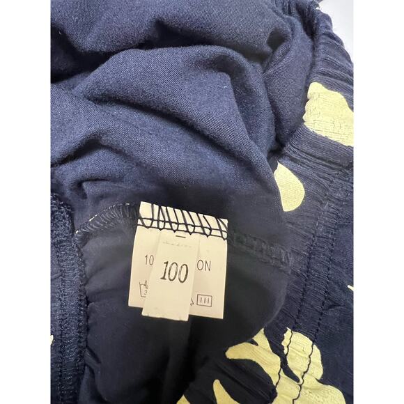 5/$35 Deer Buck Head Print Pants Sz 100 3 Black Cream Screen Print Elastic Waist - Picture 8 of 10